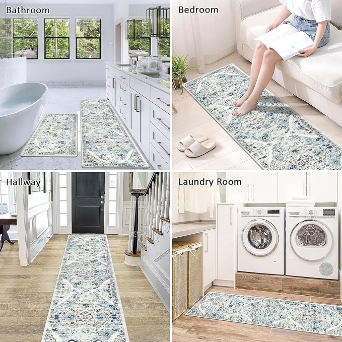 Ileading Anti Fatigue Kitchen Rugs Sets of 2 Cushioned Kitchen Mats - Image 2