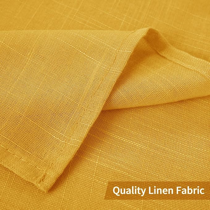 MIULEE Natural Linen Sheer Window Curtains - Image 3