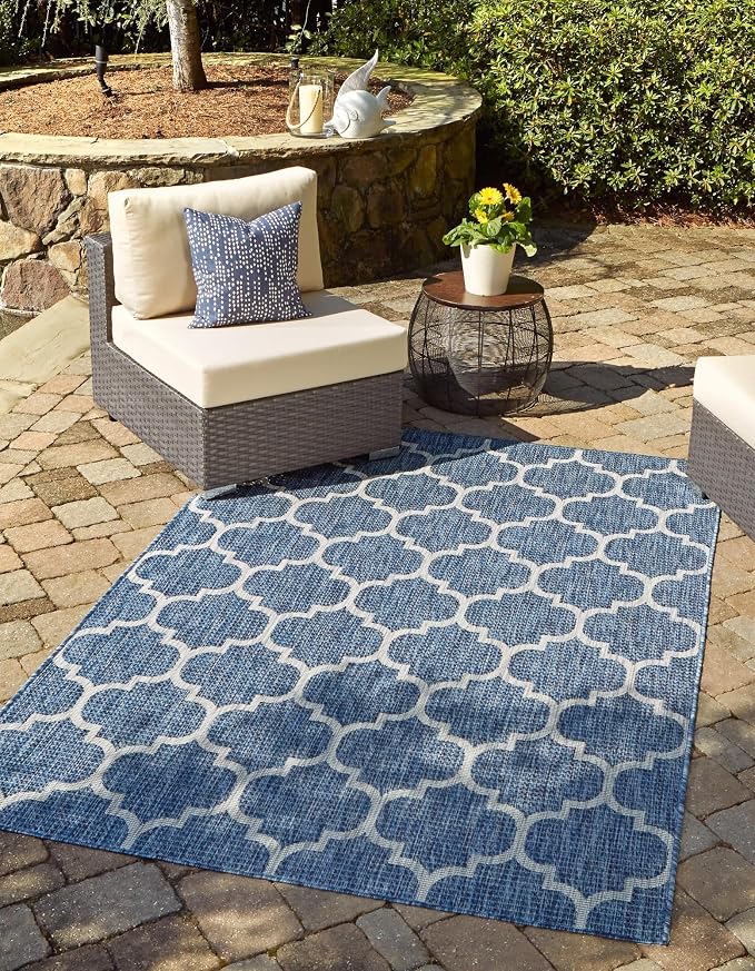 Unique Loom Trellis Collection Area Rug-Lattice Design, Moroccan Inspired by UniqueLoom