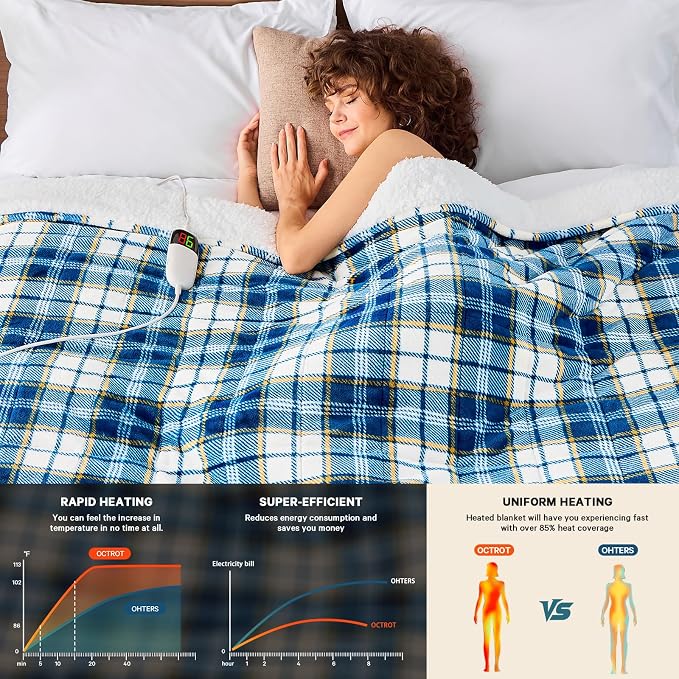 Heated Weighted Blanket for Adults 20Lbs Queen Size - Image 5