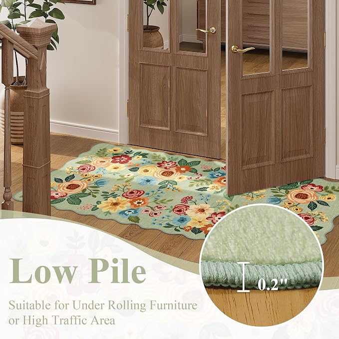 DUKINO 2.6x8 Runner Rug for Hallway, Washable Kitchen Rug - Image 8