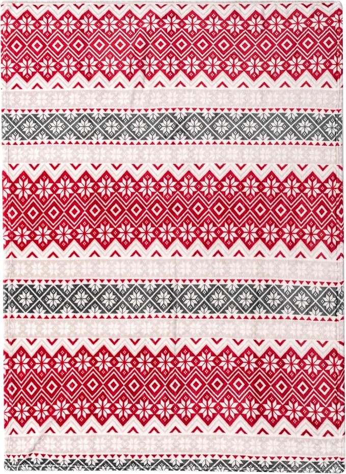 PAVILIA Christmas Throw Blanket | Holiday Christmas Red Fleece Blanket | Soft - Image 8