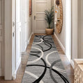 Rugshop Wavy Circles Design Runner Rug, Carpet by Rugshop