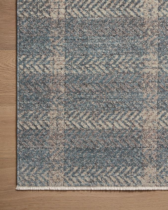 Loloi Angela Rose Ember Collection EMB-03 Blue/Beige 3'-6" x 5'-6" Accent Rug - Image 5