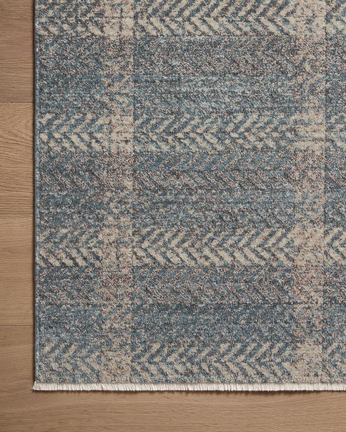 Loloi Angela Rose Ember Collection EMB-03 Blue/Beige 2'-7" x 10'-0" Runner Rug - Image 4