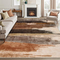 Ciicool Modern Abstract Brown Grey Rug by CIICOOLHomeDeco