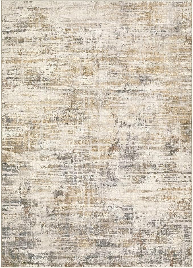 Area Rug for Living Room: 5x7 Washable Neutral Abstract Modern Soft Rugs Non - Image 9