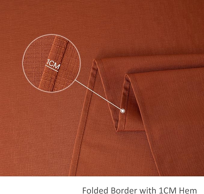 maxmill Slubby Textured Harvest Tablecloth Stain Resistant Waterproof and - Image 6