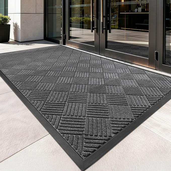 Front Door Mat, Heavy Duty Indoor Outdoor Doormat, Stain and Fade Resistant - Image 2