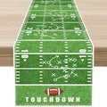 American Football Court Table Runner, Seasonal Rugby Football Game Day Touch by Unknown