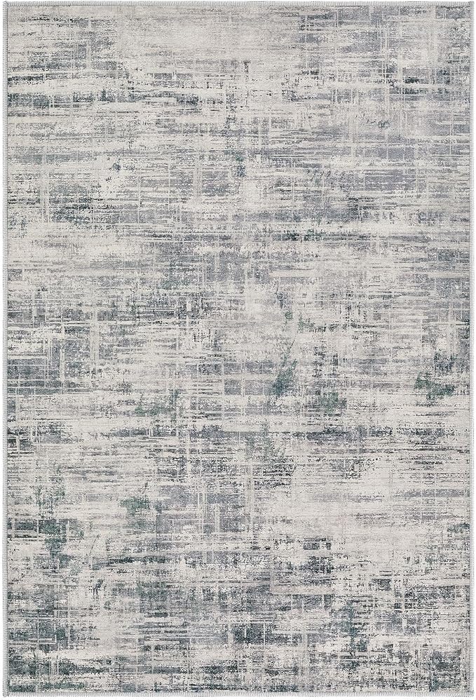 2x3 Entryway Area Rugs: Washable Neutral Abstract Small Rug Door Mat Non-Slip - Image 8
