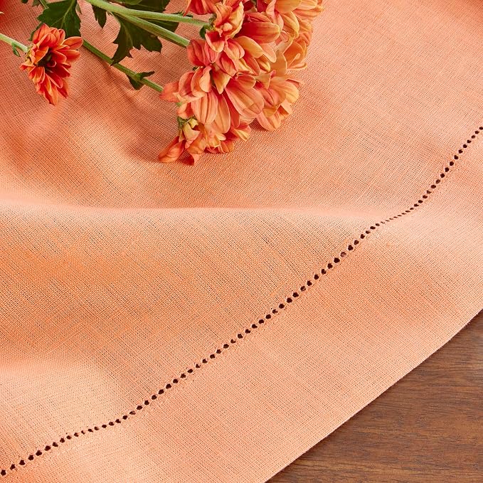 Solino Home Linen Coral Table Runner 132 Inches Long - Image 9