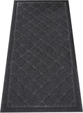 Front Door Mat Indoor Outdoor, Heavy Duty Low Profile Entrance Rug by HOMEK