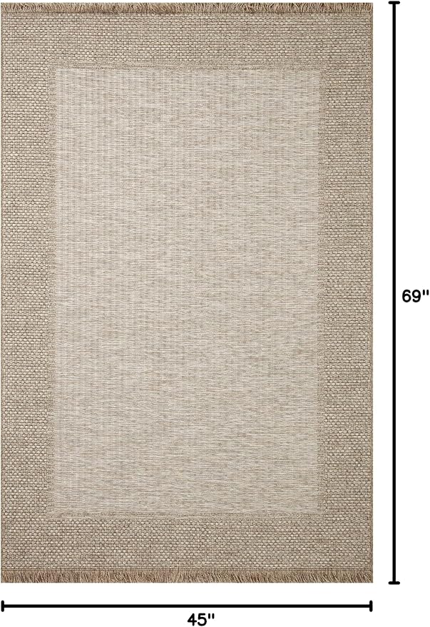 Loloi Dawn Collection Indoor/Outdoor DAW-06 Russet 3'-9" x 5'-9" Accent Rug - Image 2