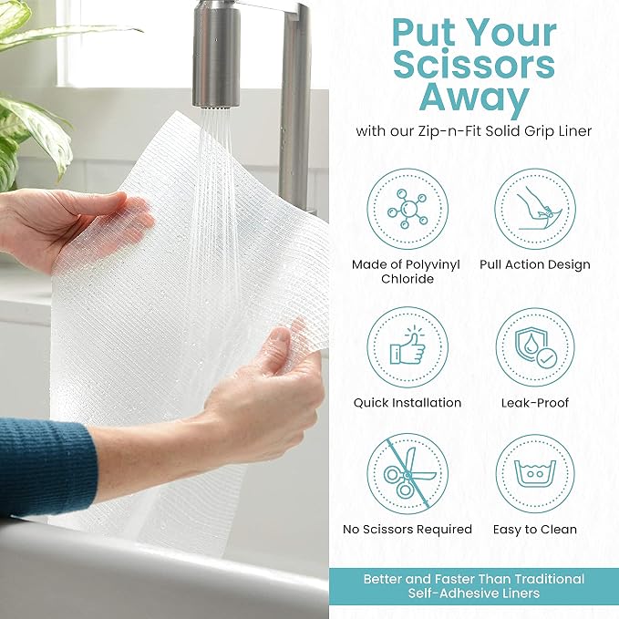 Con-Tact Brand 04F-CZ8S01-06AZ Zip-N-Fit Premium Non-Adhesive Perforated Shelf - Image 3