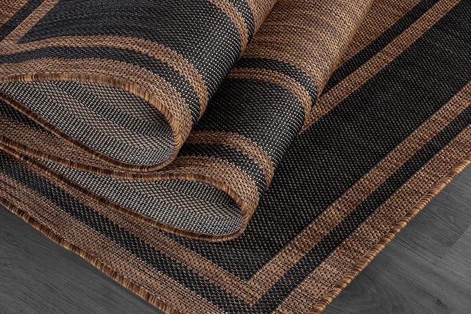 Beverly Rug Large Outdoor Rug 9x12 Modern Bordered Area Rugs - Image 8