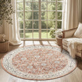 jinchan Round Rug 5ft Washable Circle Soft Rug by JINCHAN