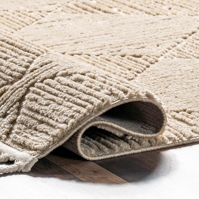 nuLOOM Kerry Beige, Soft and Cozy, High Traffic, Stain Resistant, Easy Clean - Image 6