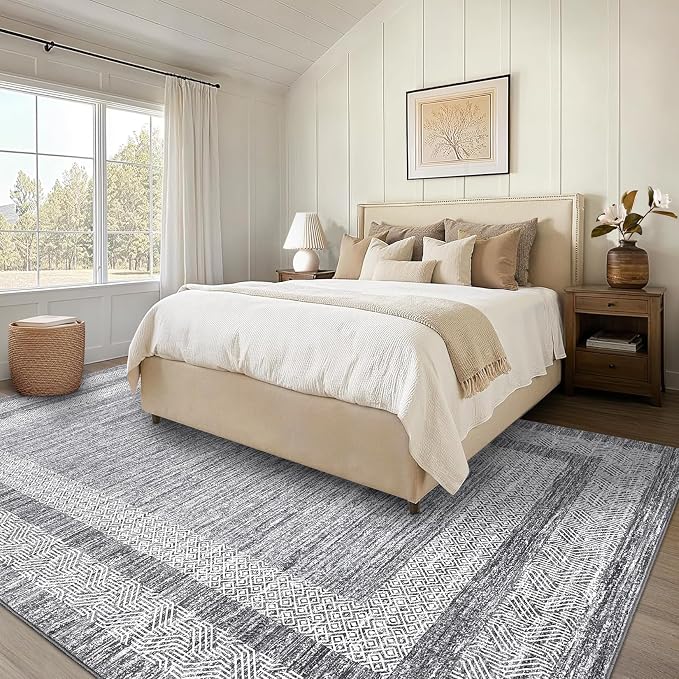GarveeHome 10x13 Large Washable Geometric Area Rug Non Slip Non Shedding Floor - Image 7