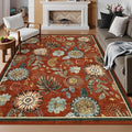 GarveeHome 5x7 Floral Washable Area Rug: Large Living Room Area Rug by GarveeHome