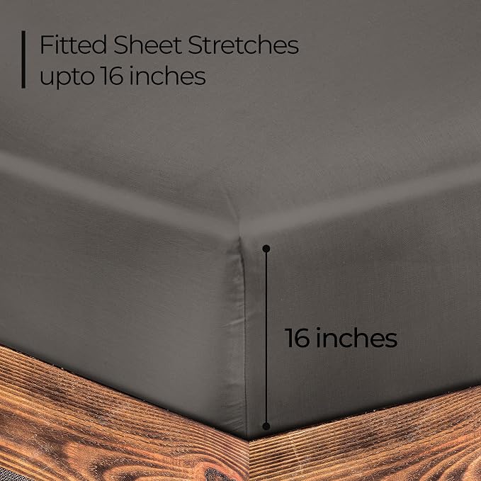 ROYALE LINENS 300 Thread Count 100% Long Staple Combed Cotton Fitted Sheet Twin - Image 2