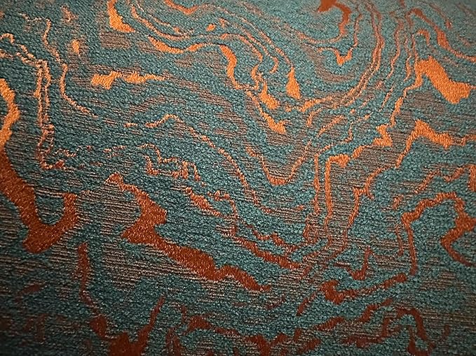 OctoRose 3 Side Zipper Upholstery Thick Jacquard-Blue Rust Mixeed, Twin by OctoRose