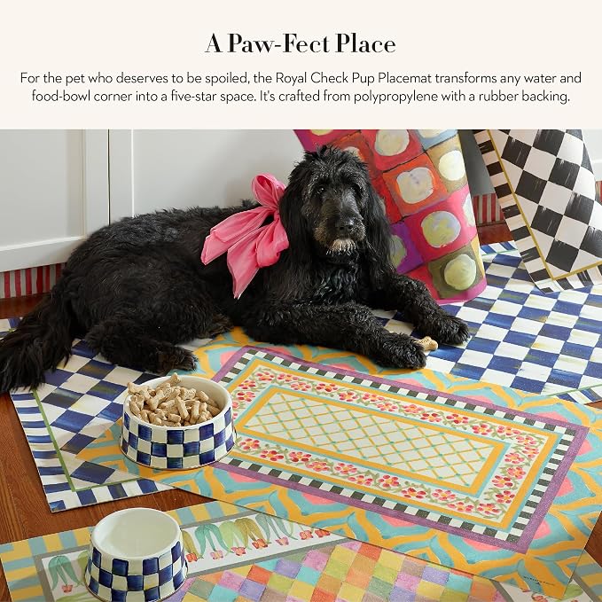 MACKENZIE-CHILDS Pup Placemat, Cute Pet-Food Mat - Image 2