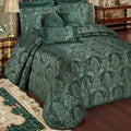 Touch of Class Camelot Luxury Bedding | Striking Emerald Green | Matte Satin by TouchofClass