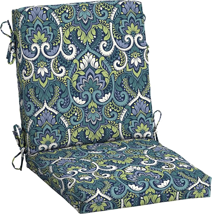 ARDEN Outdoor Midback Chair Cushion, 18 x 16.5, Water Repellent, Fade Resistant by ARDEN