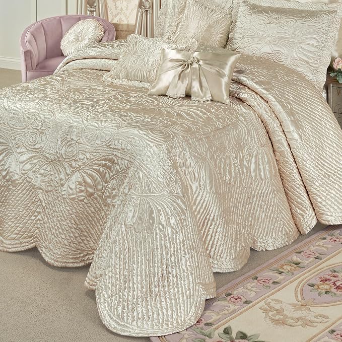 Touch of Class Portia Luxury Bedding | Soft Pearl | Premier Quilted Polyester by TouchofClass