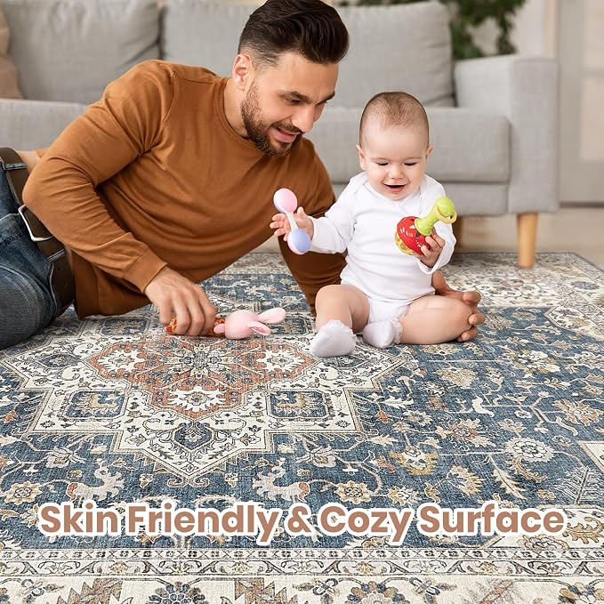 Vintage Living Room Area Rug 10x12 - Image 3