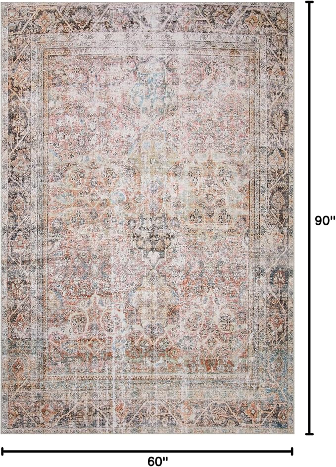 Loloi Adrian Collection ADR-05 Sunset/Charcoal 5'-0" x 7'-6", .19" Thick Area - Image 2
