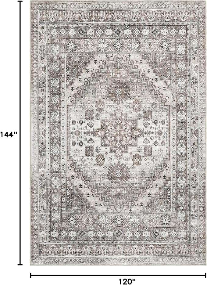 zesthome 10x12 Area Rugs, Stain Resistant Washable Rug, Ultra-Thin Rugs - Image 2