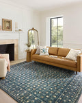 Loloi Rifle Paper Co. Eden Collection EDE-03 Lattice Indigo 8'-6" x 11'-6" Area by Loloi