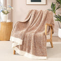 WRENSONGE Throw Blanket Cationic Dyeing Burnt Orange Soft Cozy Fluffy Warm Hand by WRENSONGE