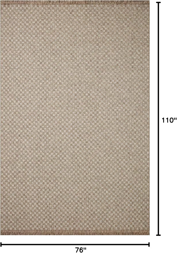 Loloi Dawn Collection Indoor/Outdoor DAW-02 Tan 6'-4" x 9'-2" Area Rug - Image 2