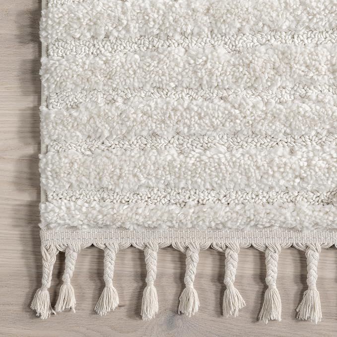 nuLOOM Risette Ivory, Soft and Textured, High Traffic, Stain Resistant - Image 4