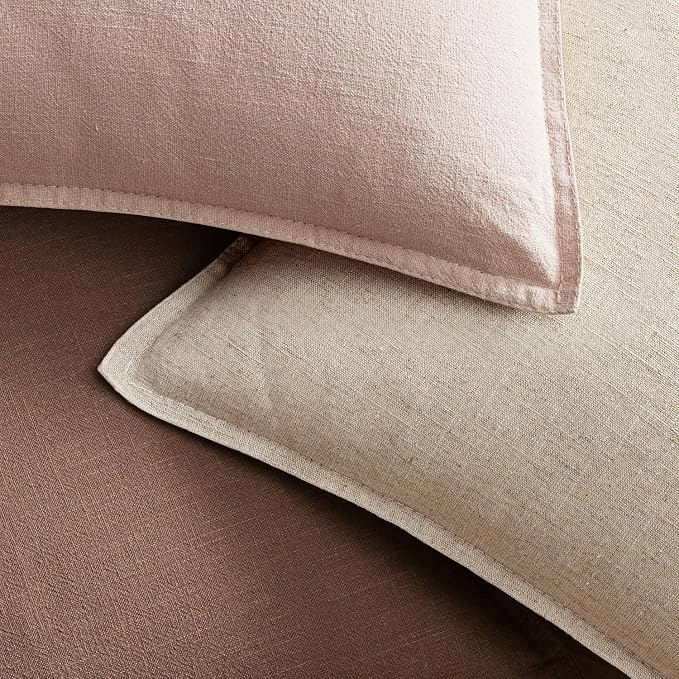 EMEMA Throw Pillow Covers Decorative Linen Pillow Covers 22x22 Inch Pink Boho - Image 8