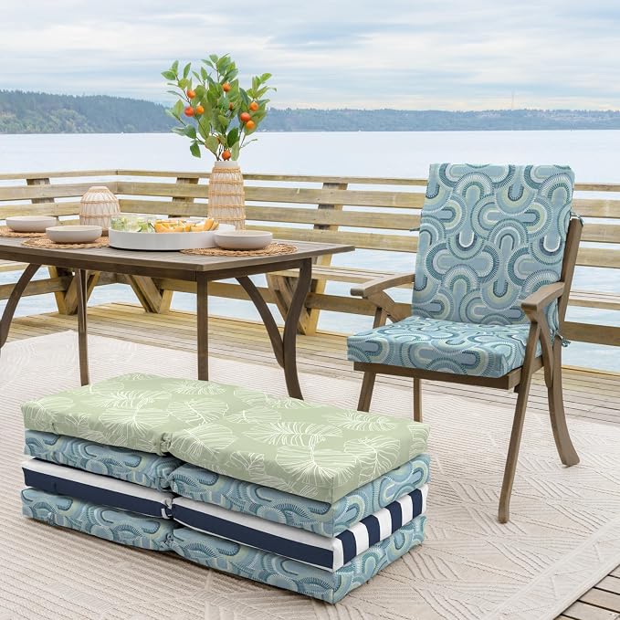 Arden Outdoor Dining Chair Cushion, 20 x 20, Rain-Proof, Fade Resistant - Image 4