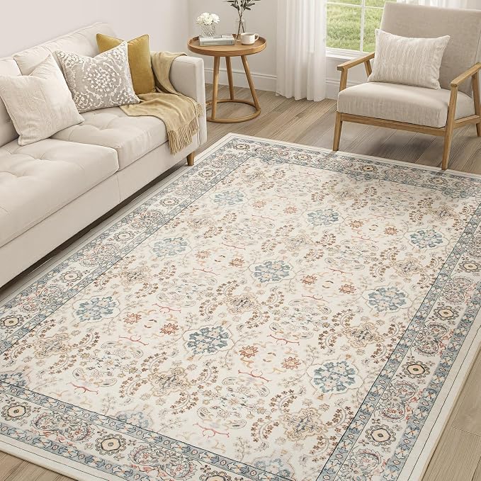 Vintage Living Room Area Rug 5x8 by COTILED