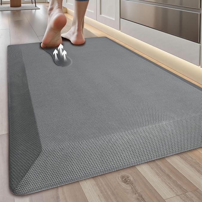 Anti Fatigue Kitchen Mats for Floor, Comfort Memory Foam Ergonomic Kitchen Rugs by TyrotHomeDecor