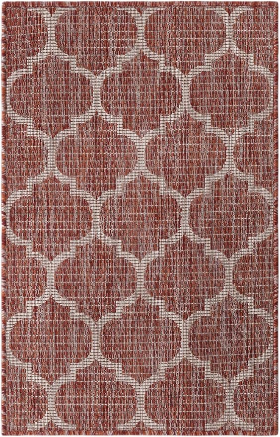 Unique Loom Outdoor Trellis Collection Area Rug - Image 3