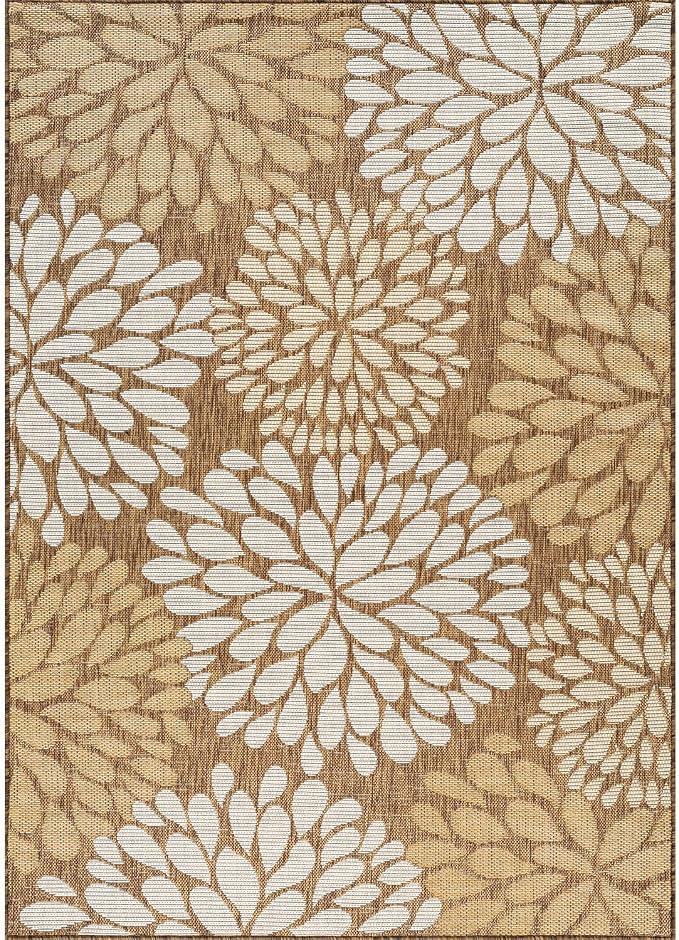 Beverly Rug Outdoor Rug 8x10 Modern Exotic Tropical Leaf Area Rugs - Image 2