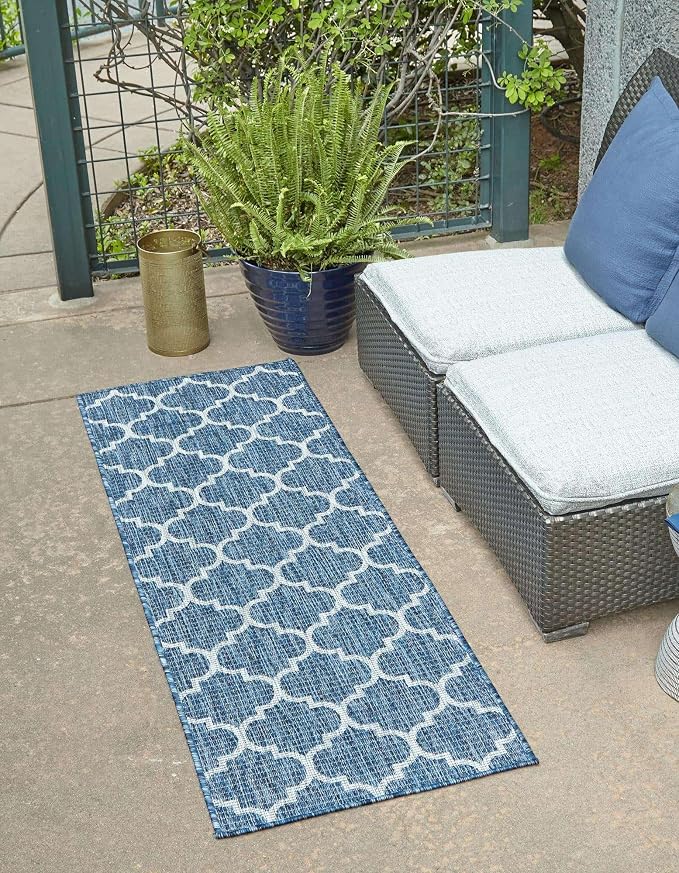 Unique Loom Trellis Collection Area Rug-Lattice Design, Moroccan Inspired - Image 2