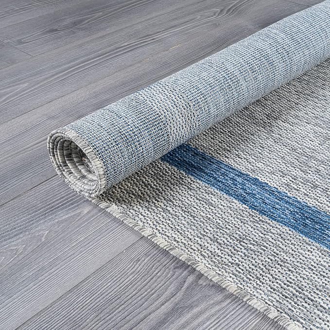 Bordered Outdoor Rug 10x14 Washable Outside Carpet - Image 5
