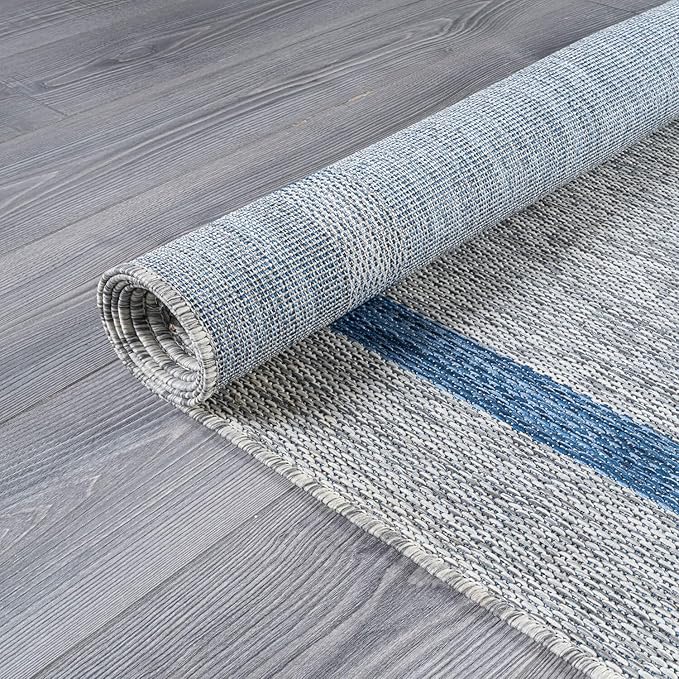 Bordered Outdoor Rug 8x10 Washable Outside Carpet - Image 5