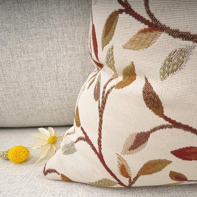 YOUR SMILE Farmhouse Oblong Rectangle Floral Chenille Embroidery Decorative - Image 5