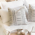 BlissBlush Off White Decorative Throw Pillow Covers 18X18, Boho Farmhouse by BlissBlush