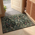 Rugcomf Door Mat Indoor Entrance 2x3 Rug Machine Washable Boho Floral Animal by Rugcomf