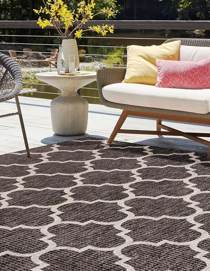 Unique Loom Outdoor Trellis Collection Area Rug - Image 6